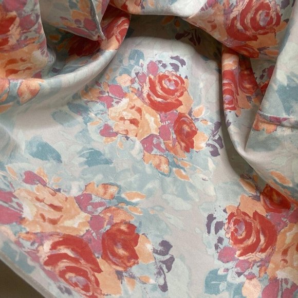 Unbranded Blue Multicolor Floral Nightgown Slip Lingerie Midi Dress Medium - Picture 7 of 12